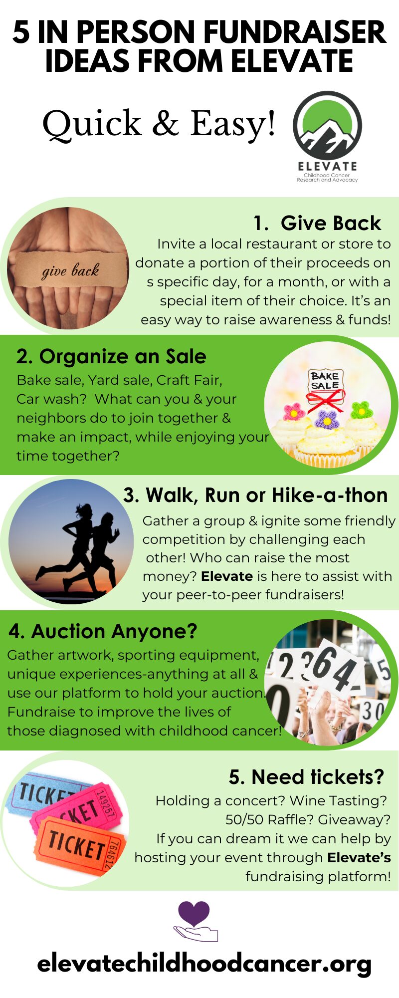 Fundraise. Childhood Cancer fundraiser. Elevate fundraising. 