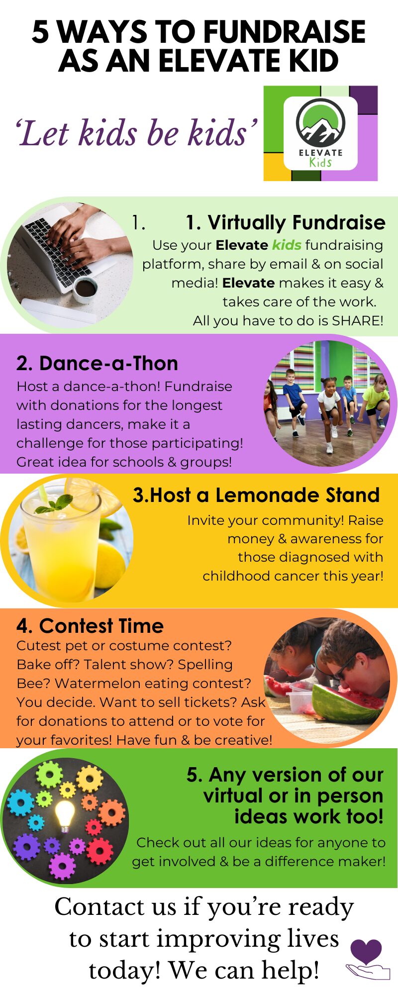 Elevate kids. Fundraise. Fundraising for Elevate. Lemonade stand. Give back. Sarcoma. Pediatric Cancer.