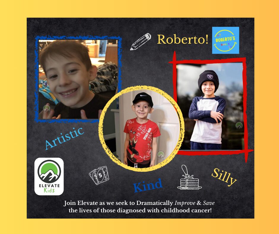 Roberto. Roberto's Smile. Wilms tumor and Elevate kid advocate. Elevate Wilms.