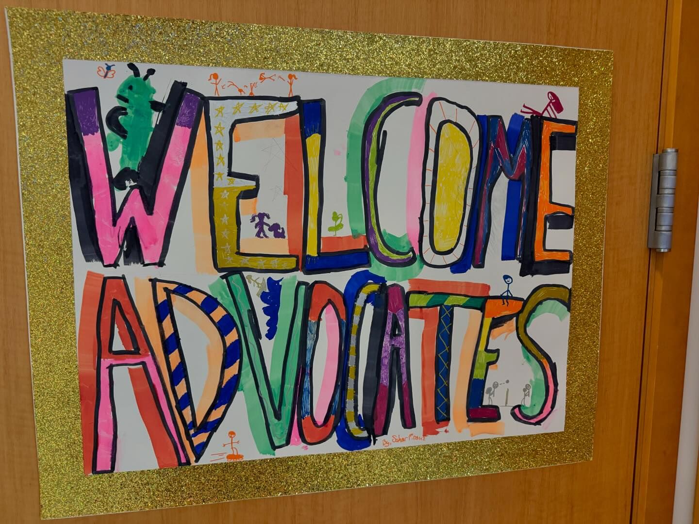 Childhood cancer advocate poster at the FDA.