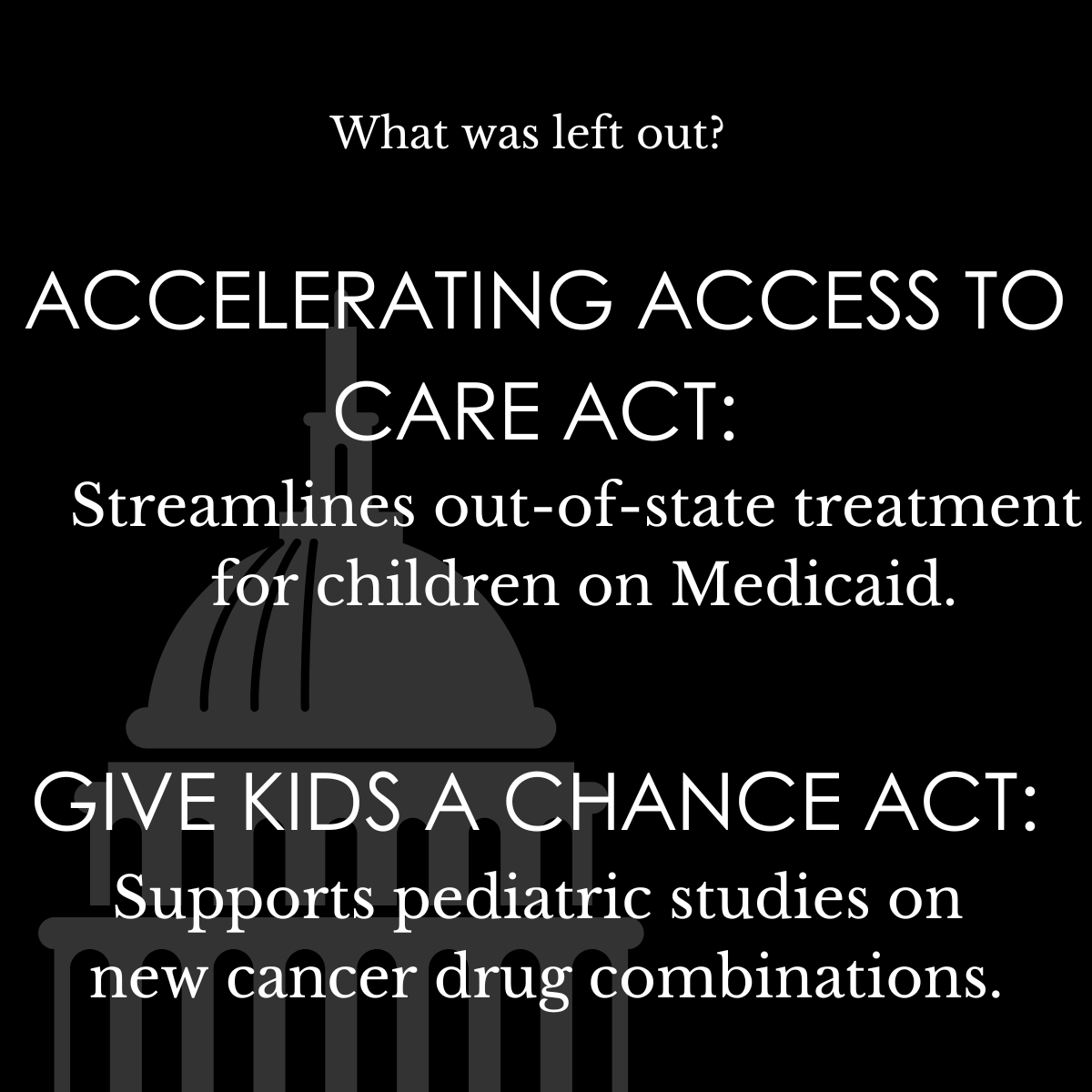 Federal Childhood Cancer Advocacy, Research funding.