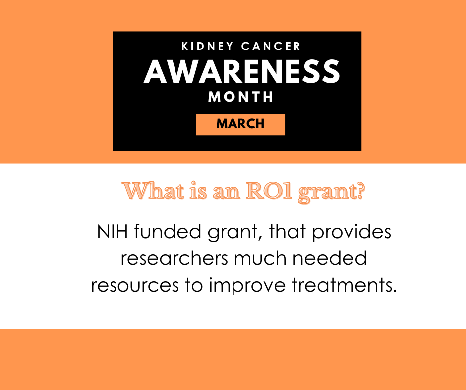 RO1 NIH funded grant that provides resources to improve treatments, needed for Wilms tumor.