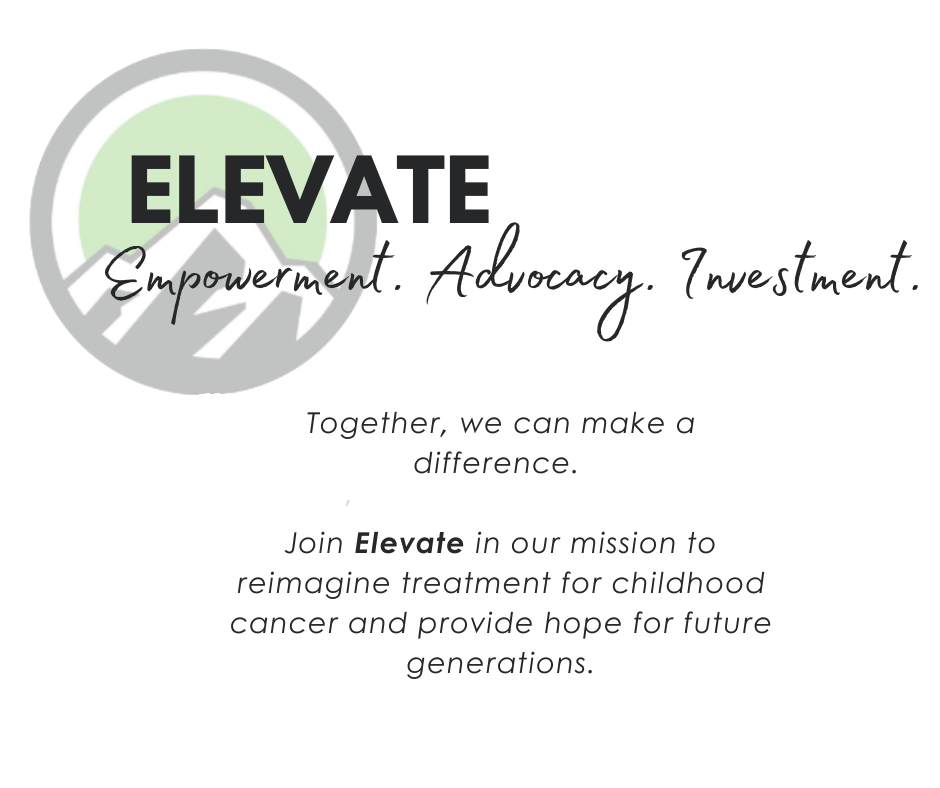 Elevate logo and mission. Empowerment, advocacy and investment.