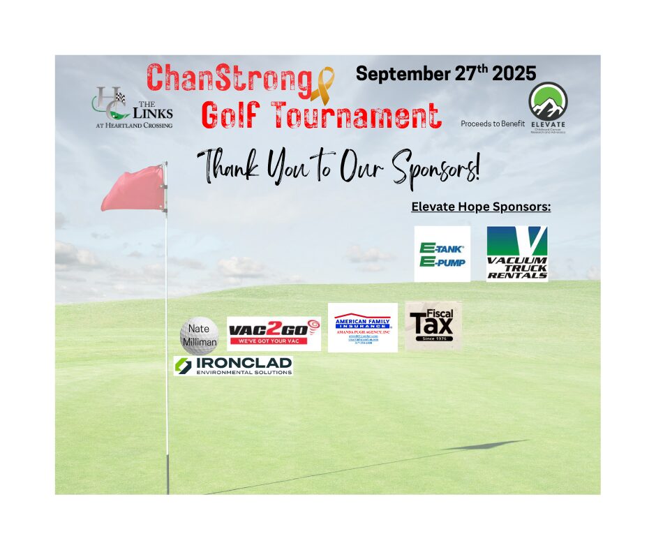 Thank you ChanStrong Golf Tournament. Elevate Fundraiser.