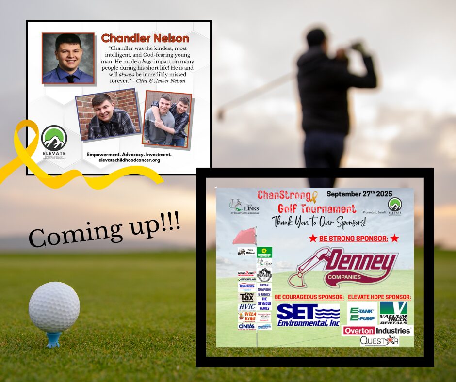 Chandler Nelson Memorial Golf Tournament save the date 2026. Elevate Voices.