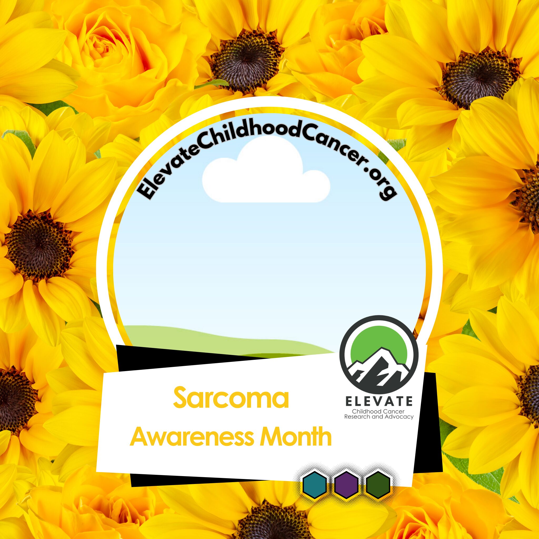 Sarcoma Awareness profile template, Elevate Childhood Cancer Research and Advocacy 