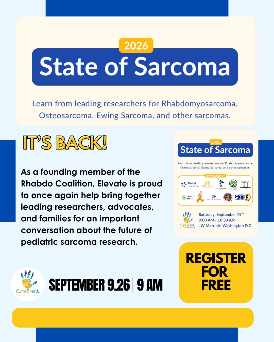 State of Sarcoma, presented by the Rhabdo Coalition at Curefest 2026. Register for Free!