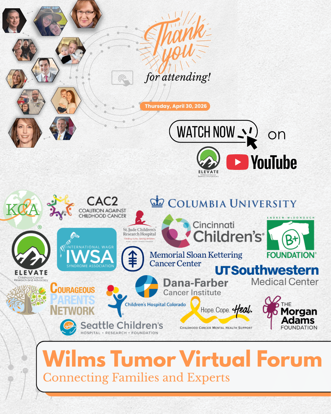 Wilms Tumor Virtual Forum watch now on YouTube
